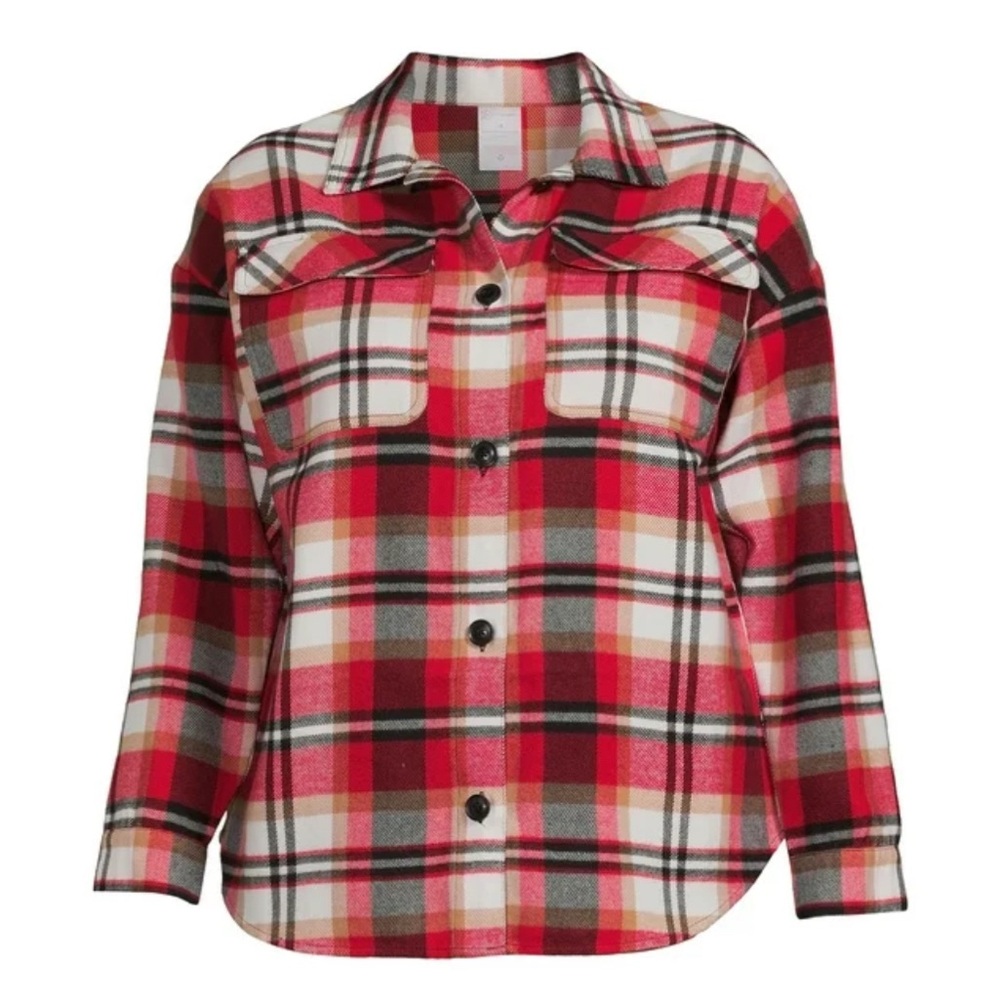 No Boundaries Red Plaid Jacket